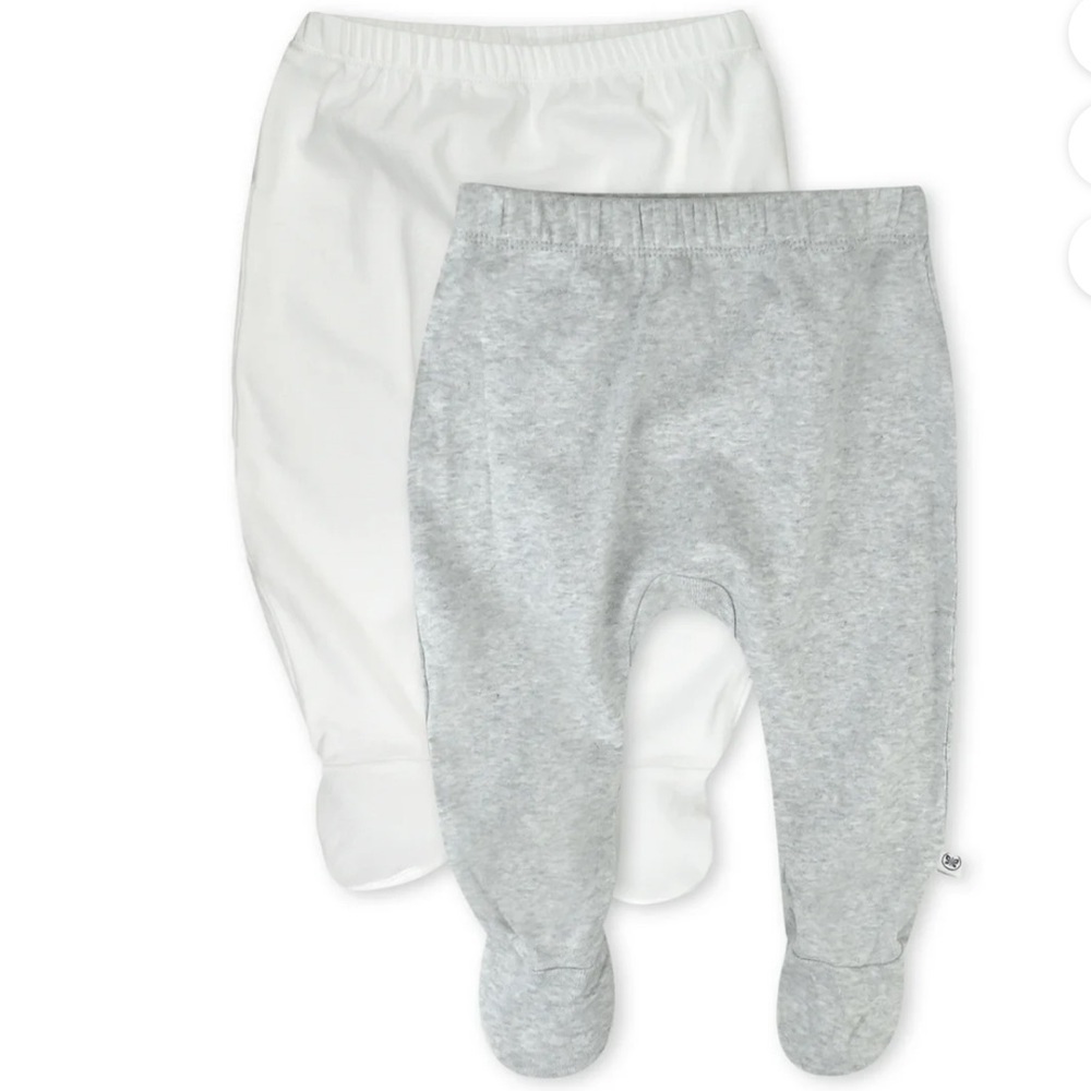 Honest Baby Clothing Organic Cotton Boy/Girl Footed Harem Pants, 2-Pack
